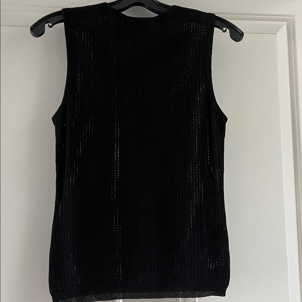 rag & bone Black Ribbed Sleeveless Tank